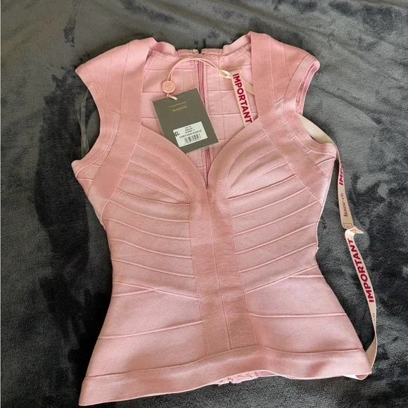 House of CB Baby Pink Bandage Top - Picture 2 of 5